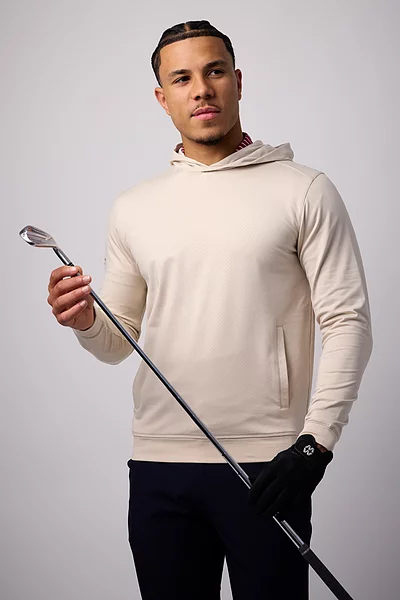 Mens Hooded Performance Midweight Golf Midlayer
