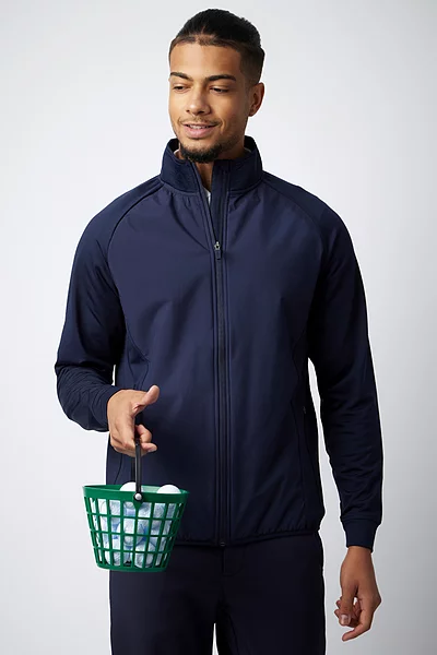 Mens Full Zip Lightweight Quilted Performance Thermal Golf Jacket